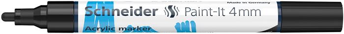 Dekormarker, akril, 4 mm, SCHNEIDER "Paint-It 320", fekete 1 SCHNEIDER