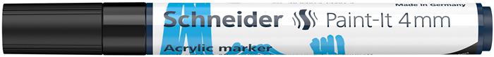 Dekormarker, akril, 4 mm, SCHNEIDER "Paint-It 320", fekete 3 Speciális markerek