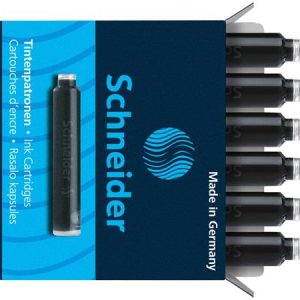 Töltőtoll patron, 6 db, SCHNEIDER, fekete