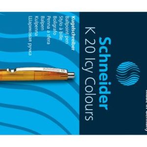 Golyóstoll, 0,5 mm, nyomógombos, vegyes színű test, SCHNEIDER "K20 Icy", kék