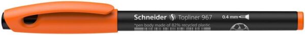 Tűfilc, 0,4 mm, SCHNEIDER "Topliner 967", narancssárga