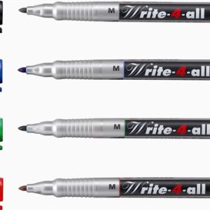 Alkoholos marker, 1 mm, kúpos, STABILO "Write-4-all", kék