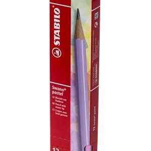 Grafitceruza radírral, HB, hatszögletű, STABILO "Swano Pastel", pink