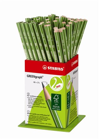 Grafitceruza display, HB, hatszögletű, STABILO "Greengraph" 1 STABILO