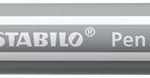 Rostirón, 1-5 mm, vágott hegy, STABILO "Pen 68 MAX", középszürke