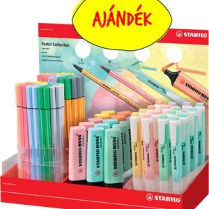 Tűfilc display csomag, 0,4 mm, STABILO "Point 88"
