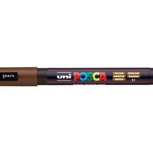 Dekormarker, 0,9-1,3 mm, UNI "Posca PC-3M", barna