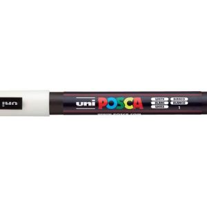 Dekormarker, 0,9-1,3 mm, UNI "Posca PC-3M", fehér