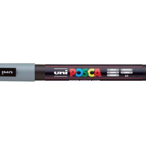Dekormarker, 0,9-1,3 mm, UNI "Posca PC-3M", szürke
