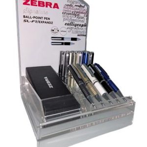 Golyóstoll display, 0,24 mm, teleszkópos, ZEBRA "SL-F1", kék