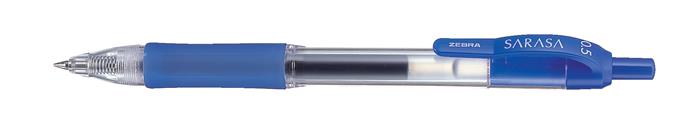 Zseléstoll, 0,33 mm, nyomógombos, ZEBRA "Sarasa", kék 1 ZEBRA