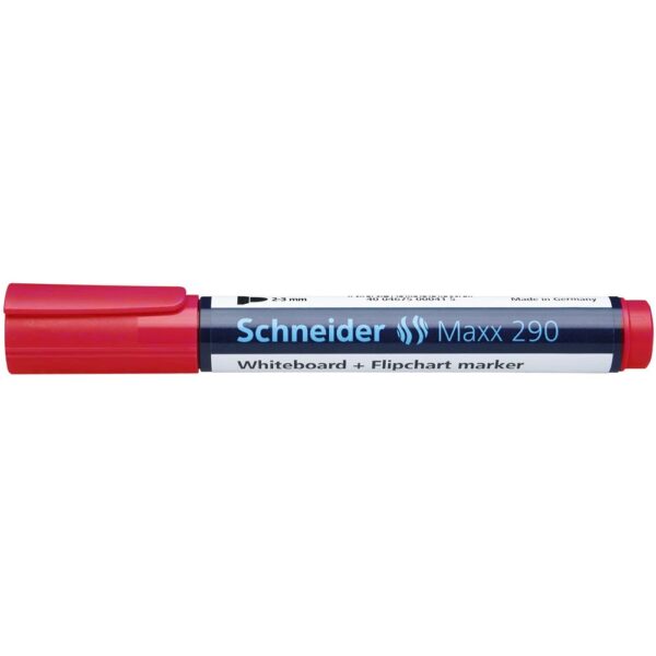 Tabla es flipchart marker 2 3mm kerek vegu Schneider Maxx 290 piros i605049