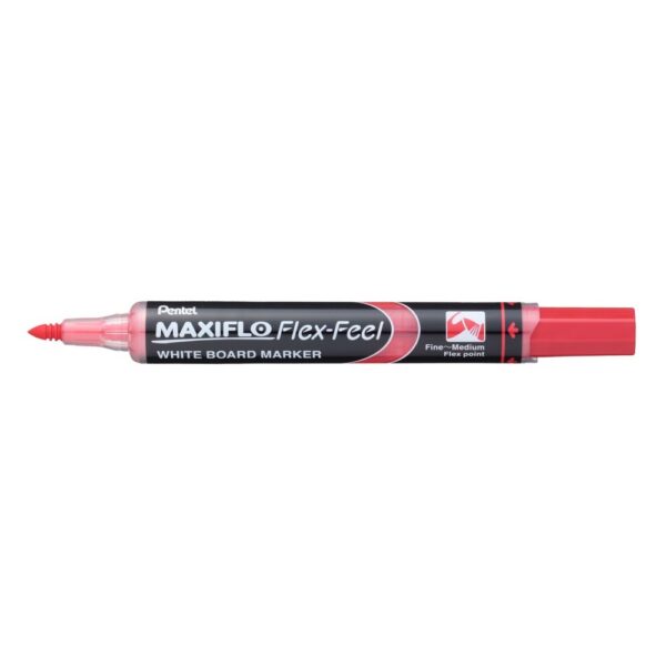 Tablamarker 1 5mm hajlekonyhegyu PENTEL Maxiflo Flex Feel piros i72660