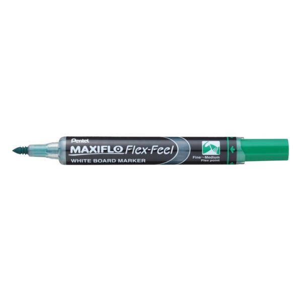 Tablamarker 1 5mm hajlekonyhegyu PENTEL Maxiflo Flex Feel zold i72650