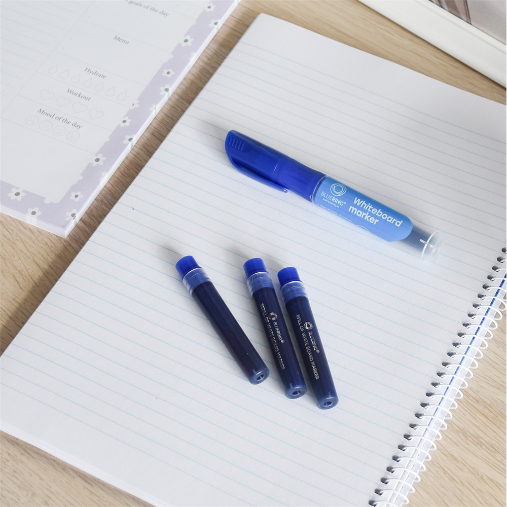 Táblamarker 2,2-5,2mm, vágott hegyű, cserélhető betétes, Bluering kék 5 Táblamarker 2,2-5,2mm, vágott hegyű, cserélhető betétes, Bluering kék - Image 5