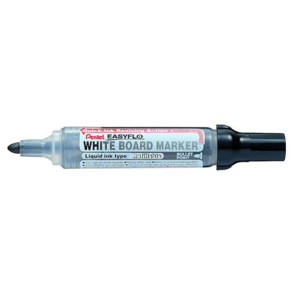 Tablamarker 2mm kerek utantoltheto PENTEL EASYFLO fekete i92556