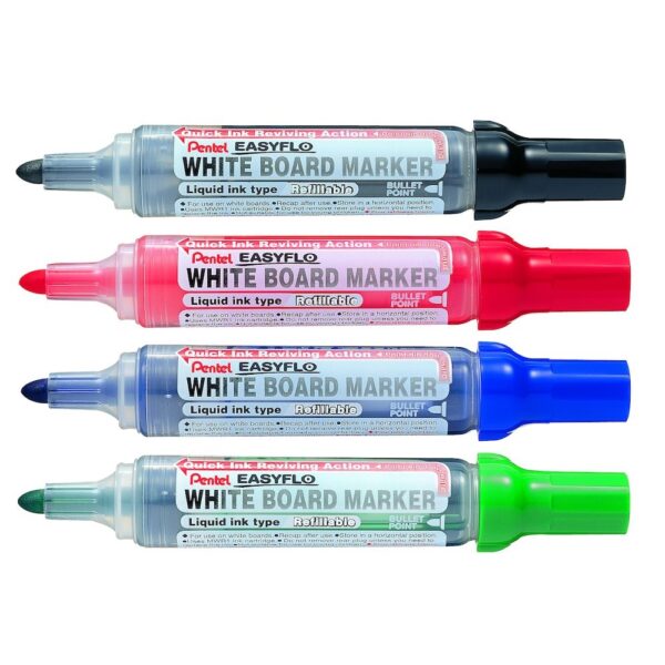 Tablamarker 2mm kerek utantoltheto PENTEL EASYFLO fekete i92561