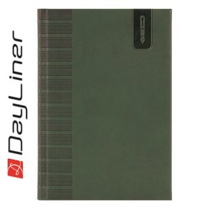 Tárgyalási napló Tucson B5 napló, fehér lapokkal zöld Dayliner 2026.