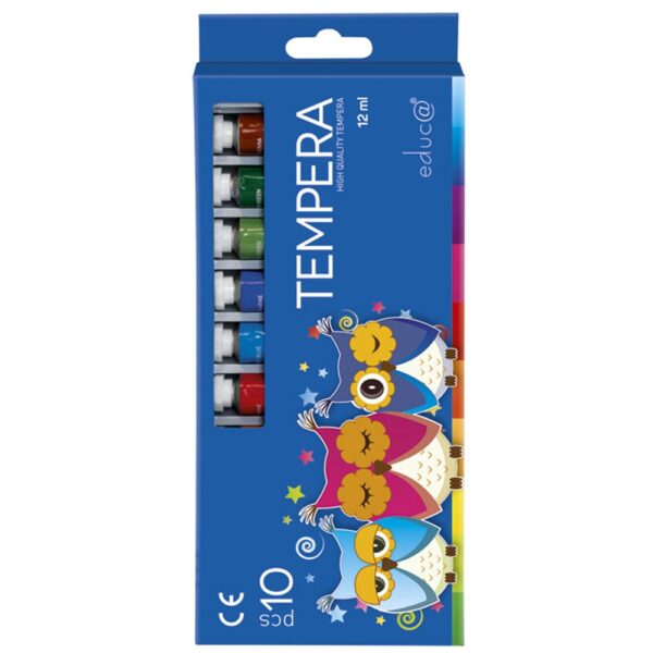 Tempera 10x12ml es keszlet Educa vegyes szin i592983