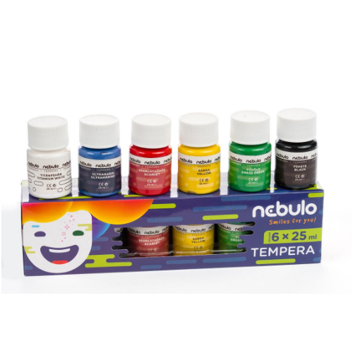 Tempera Nebuló 25 ml tégelyes 6 db-os klt, 1 Tempera Nebuló 25 ml tégelyes 6 db-os klt,