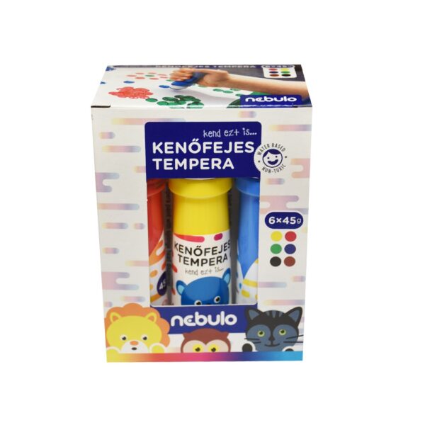 Tempera keszlet kenofejes 45 ml Nebulo 6 klf szin i526266