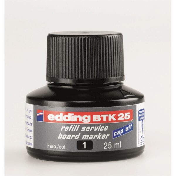 Tinta utantolto tablamarkerhez 25ml EDDING BTK25 fekete i67218