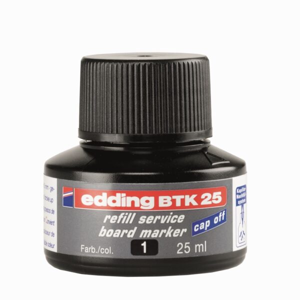 Tinta utantolto tablamarkerhez BTK25 fekete 25ml EDDING i45339