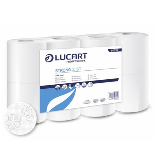 Toalettpapír Lucart 3 rétegű 8 tekercs/csomag 2 Toalettpapír Lucart 3 rétegű 8 tekercs/csomag - Image 2