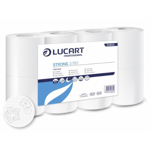 Toalettpapír Lucart 3 rétegű 8 tekercs/csomag 1 Toalettpapír Lucart 3 rétegű 8 tekercs/csomag