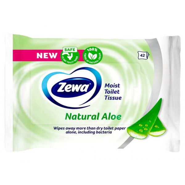 Toalettpapir nedves 42 lap csomag Zewa Aloe Vera i242411