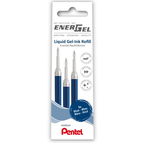 Tollbetet 3 db csomag 0 35mm Pentel EnerGel LR7 3C irasszin kek i577685