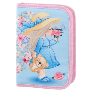 Tolltartó Sazio lány, virágos, töltött