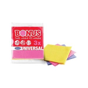 Törlőkendő BONUS univerzális 18x18x1,7 cm 3 db-os