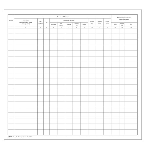 Transzfúziós szolgálat munkanaplója 50 lapos könyv 1 Transzfúziós szolgálat munkanaplója 50 lapos könyv