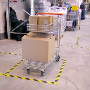 Ipari jelzőszalag, 50mm x 33m, 3M, sárga-fekete