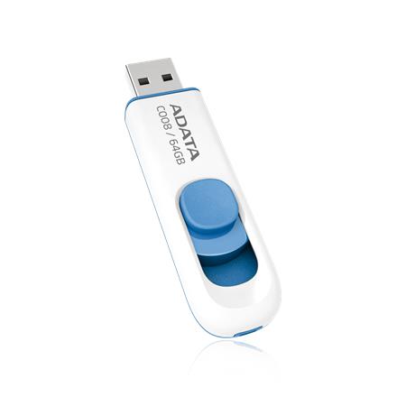 Pendrive, 64GB, USB 2.0, ADATA "C008", fehér 1 ADATA