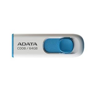 Pendrive, 64GB, USB 2.0, ADATA "C008", fehér