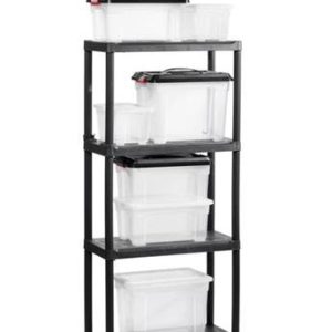 Polcrendszer, 4 polccal, 60 cm, KETER "Plus Shelf"