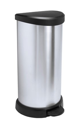 Pedálos szemetes, fémhatású, 40 l, CURVER 1 CURVER