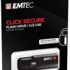 Pendrive, 128GB, USB 3.2, titkosított, EMTEC "B120 Click Secure"