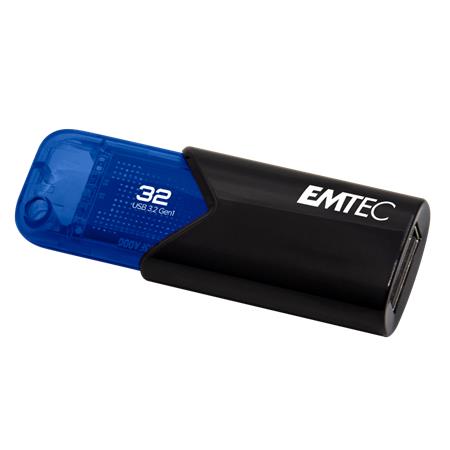 Pendrive, 32GB, USB 3.2, EMTEC "B110 Click Easy", fekete-kék 1 EMTEC