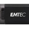 Pendrive, 32GB, USB-C 3.2, EMTEC "D400 Type-C", fekete