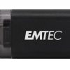 Pendrive, 64GB, USB-C 3.2, EMTEC "D400 Type-C", fekete