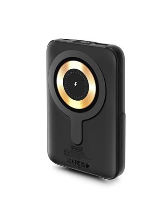 Mágneses powerbank, vezeték nélküli, 10K mAh, URBAN FACTORY, szénfekete 2 Mágneses powerbank, vezeték nélküli, 10K mAh, URBAN FACTORY, szénfekete