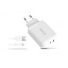 Hálózati töltő, 1xUSB-A (18W), 1xUSB-C (45W), USB-A–USB-C kábel, URBAN FACTORY