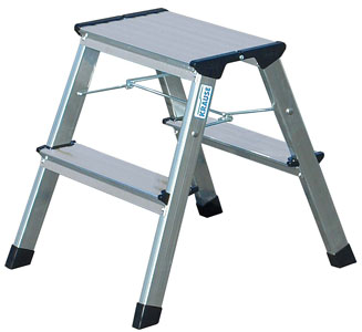 Fellépő, 2x2 lépcsőfok, alumínium, KRAUSE "Treppy" 1 KRAUSE