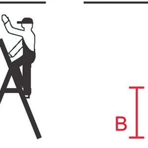 Állólétra, 6 lépcsőfokos, alumínium, KRAUSE "Safety"