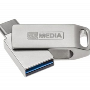 Pendrive, 32GB, USB 3.2 Gen1 + USB-C, alumínium ház, MYMEDIA "Dual" (by VERBATIM)