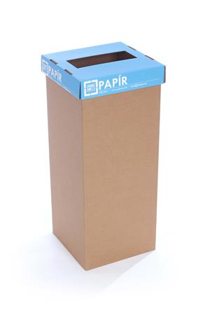 Szelektív hulladékgyűjtő, újrahasznosított, 50 l, RECOBIN "Office", kék 1 RECOBIN