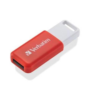 Pendrive, 16GB, USB 2.0, VERBATIM "Databar", piros